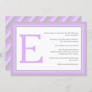 paarse grijze uitnodiging