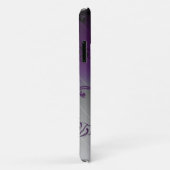 Paarse grijze verloop bladpatroon gepersonaliseerd Case-Mate iPhone case (Achterkant/rechts)