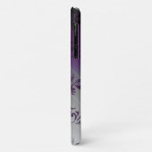 Paarse grijze verloop bladpatroon gepersonaliseerd Case-Mate iPhone case (Achterkant/links)