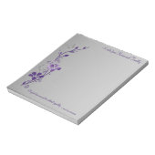 Paarse, grijze vlinderforal met Scottish Proverb Notitieblok (Linkerzijde)