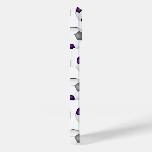 paarse grijze voetballen patroon monogram Case-Mate iPhone case (Achterkant / Rechts)