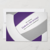 paarse grijze volleybaljongetjes kaart (Voorkant)