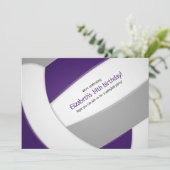 paarse grijze volleybaljongetjes kaart (Staand voorkant)