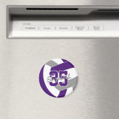 paarse grijze volleybalteam kleuren cadeaus magneet (Insitu (Vaatwasser))