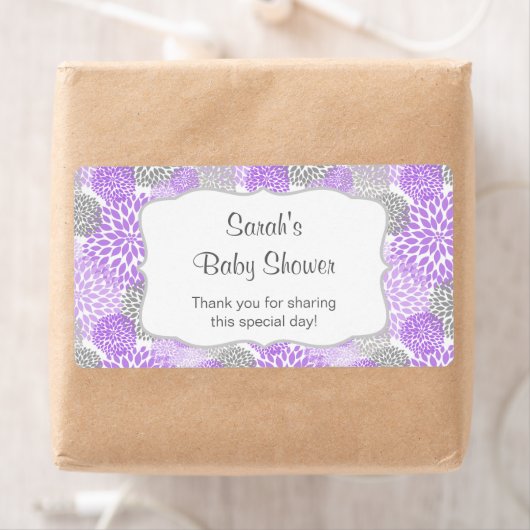 Paarse Grijze Waterfles gunst - pas het aan! Etiket (Insitu)