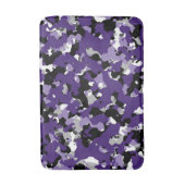 Paarse grijze zwarte Camouflage Camouo Print Badmat (Voorkant Verticaal)