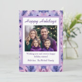 Paarse grillige vakantie begroeting Kaart (Staand voorkant)