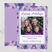 Paarse grillige vakantie begroeting Kaart (Voorkant / Achterkant)