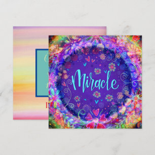 Paarse grillige wonder Motivatie Bedankkaart