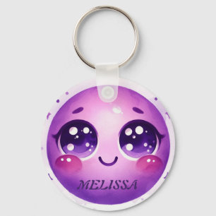 Paarse grimas sleutelhanger