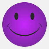 Paarse Grinning Face Sticker (Voorkant)