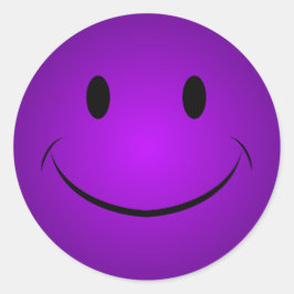 Paarse Grinning Face Sticker