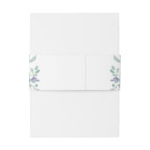 Paarse groen bloemenelegante bruiloft uitnodigingen wikkel (Achterkant Voorbeeld)