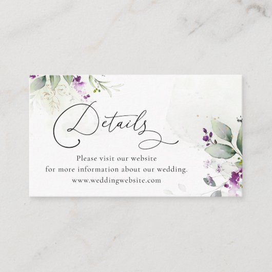 Paarse groen Details Behuizing Kaart (Voorkant)