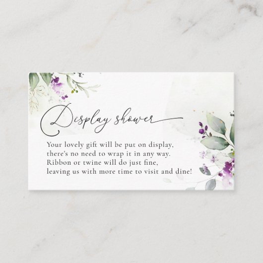 Paarse groen display douchewand Kaart (Voorkant)