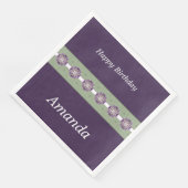 Paarse Groen en Witboek Dinerservetten Servet (Hoek)