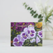 Paarse Groen Geel Memorial Remembrance Kaart (Staand voorkant)