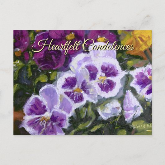 Paarse Groen Geel Memorial Remembrance Kaart (Voorkant)