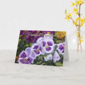 Paarse Groen Geel Memorial Remembrance Kaart (Gele Bloem)