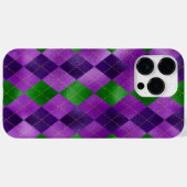 PAARSE GROEN GOLD MARDI GRAS DIAMOND PATTERNS Case-Mate iPhone CASE (Achterkant (horizontaal))