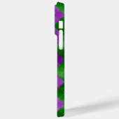 PAARSE GROEN GOLD MARDI GRAS DIAMOND PATTERNS Case-Mate iPhone CASE (Achterkant / Links)