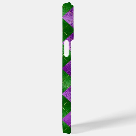 PAARSE GROEN GOLD MARDI GRAS DIAMOND PATTERNS Case-Mate iPhone CASE (Achterkant / Rechts)