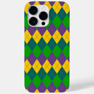 PAARSE GROEN GOLD MARDI GRAS DIAMOND PATTERNS Case-Mate iPhone 14 PRO MAX HOESJE