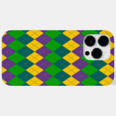 PAARSE GROEN GOLD MARDI GRAS DIAMOND PATTERNS Case-Mate iPhone CASE (Achterkant (horizontaal))
