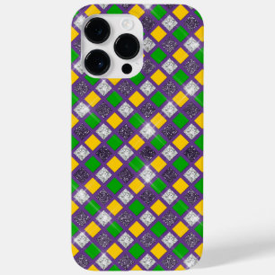 PAARSE GROEN GOLD MARDI GRAS DIAMOND PATTERNS Case-Mate iPhone 14 PRO MAX HOESJE