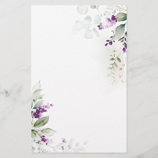 Paarse groen lavendel bruids bingo (Achterkant)