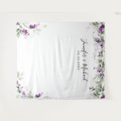 Paarse groen lavendel bruiloft achtergronden wandkleed (Voorkant (horizontaal))