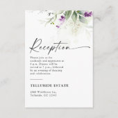 Paarse groen lavendel bruiloft behuizing Kaarten (Voorkant)