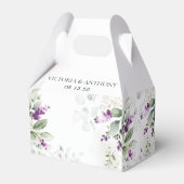 Paarse groen lavendel bruiloft gunst doos bedankdoosjes (Achterkant)