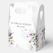 Paarse groen lavendel bruiloft gunst doos bedankdoosjes (Geopend)