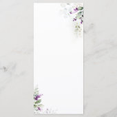Paarse groen lavendel bruiloft menu (Achterkant)