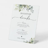 Paarse groen lavendel handtekening Drinken teken Reclamebord Met Voetstuk (Voorkant)