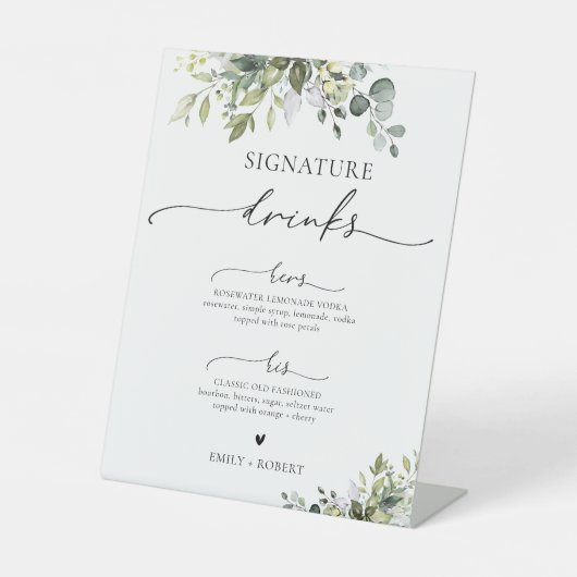 Paarse groen lavendel handtekening Drinken teken Reclamebord Met Voetstuk (Voorkant)