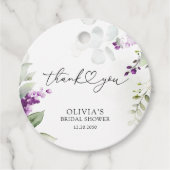 Paarse groen lavendel Vrijgezellenfeest geschenk L Bedankjes Labels (Voorkant)