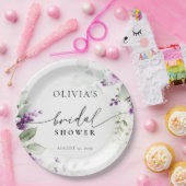 Paarse groen lavendel Vrijgezellenfeest papier Bor Papieren Bordje (Feest)