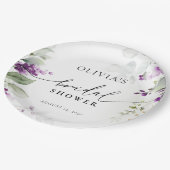 Paarse groen lavendel Vrijgezellenfeest papier Bor Papieren Bordje (Gekanteld)