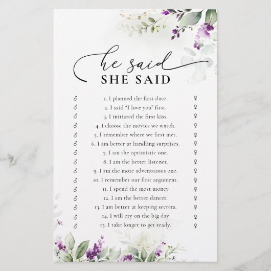 Paarse groen lavendel Vrijgezellenfeest spel (Voorkant)