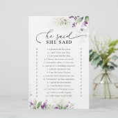 Paarse groen lavendel Vrijgezellenfeest spel (Staand voorkant)