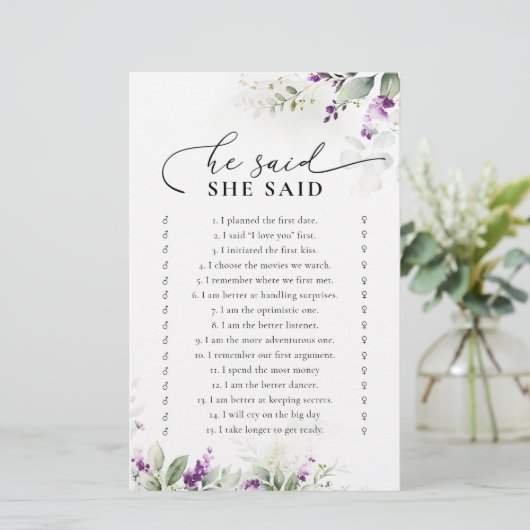 Paarse groen lavendel Vrijgezellenfeest spel (Staand voorkant)