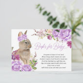 Paarse groen paashaas boek in plaats van kaart (Staand voorkant)