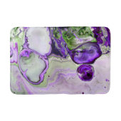 Paarse Groen Violet Marmer Fluid Art Abstract Badmat (Voorkant)