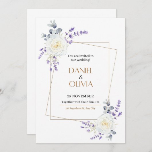 Paarse Groen Wit Classic Kaart (Voorkant / Achterkant)