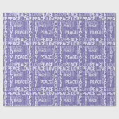 Paarse Groen Wit Vrede Liefde Cadeaupapier (Vlak)