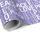 Paarse Groen Wit Vrede Liefde Cadeaupapier (Rol Hoek)