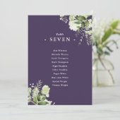 Paarse groen zitplattegrond tafelnummer (Staand voorkant)