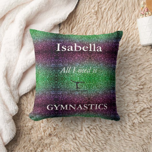 PAARSE & GROENE AANGEPASTE GYMNASTIEK SIERKUSSEN (Deken)